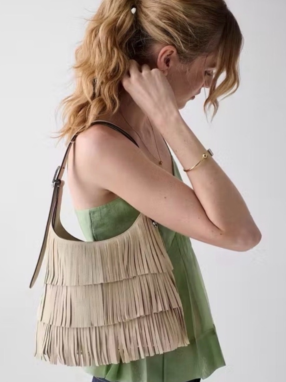 Kate Spade - Suede Fringe 454 Shoulder Bag - Picture 4 of 14